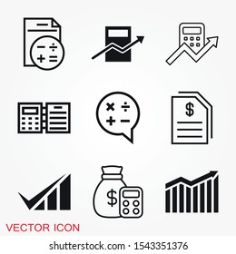 Budget, accounting vector icon. Business and financial symbol