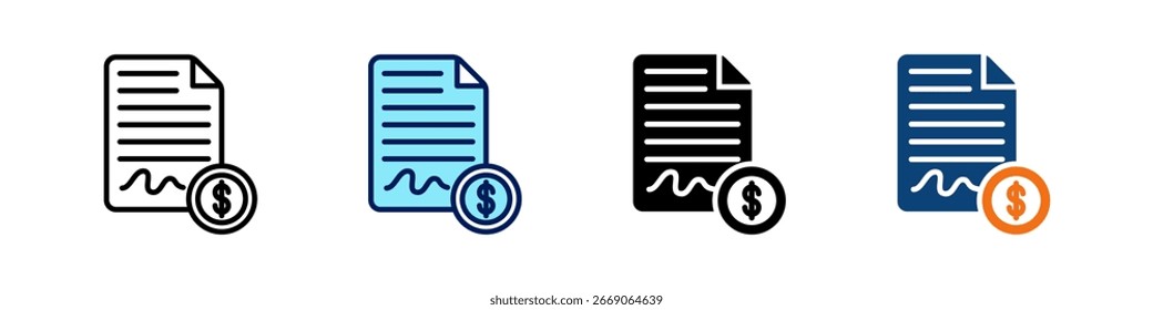 Budget All In One Icon Multi Styles Vektor Set