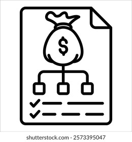 Budget Allocation Icon Element For Design