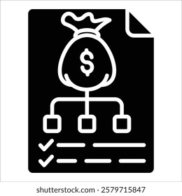Budget Allocation Icon Element For Design
