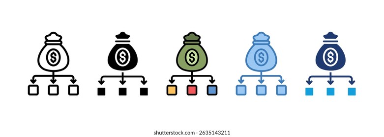 Elemento De Ícone De Alocação De Orçamento Para Design