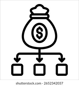 Budget Allocation Icon Element For Design