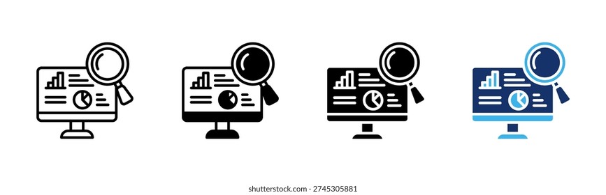 Budget Analysis icon sheet multiple style collection