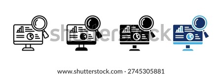 Budget Analysis icon sheet multiple style collection