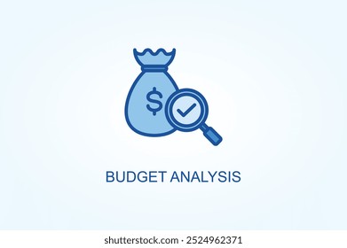 Budget Analysis vector or logo sign symbol illustration
