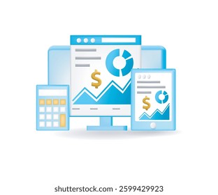 Budget analytic on dashboard concept