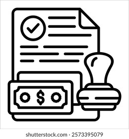 Budget Approval Icon Element For Design