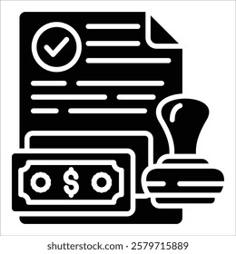 Budget Approval Icon Element For Design