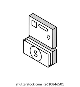 budget approval isometric icon vector. budget approval sign. isolated symbol illustration