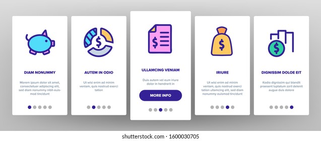 Budget Audit Onboarding Mobile App Page Screen Vector