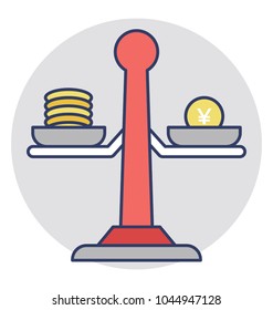 
Budget Balance Flat Icon.
