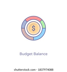 Budget Balance icon in vector. Logotype