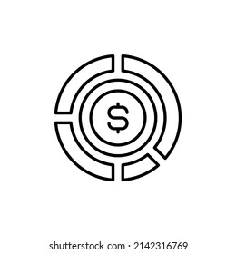 icono de balance presupuestario en vector. logotipo