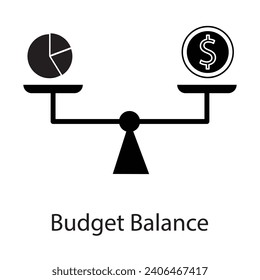 Budget Balance icon. budget balance icon for web design, trendy style illustration on white background..eps
