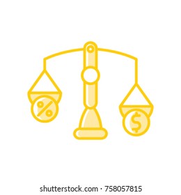 Budget balance vector icon