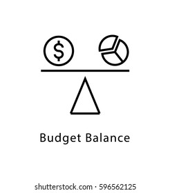 Budget Balance Vector Line Icon