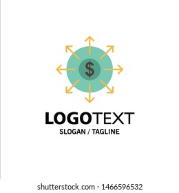 Budget, Banking, List, Cash Business Logo Template. Flat Color. Vector Icon Template background