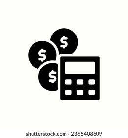 budget black icon, isolated icon in light background, perfect for website, blog, logo, graphic design, social media, UI, mobile app