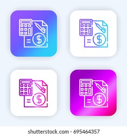 Budget bright purple and blue gradient app icon