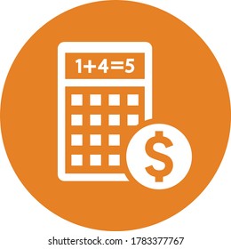 Budget Calculation icon / orange vector