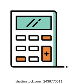 Budget Calculation icon vector strock illustration