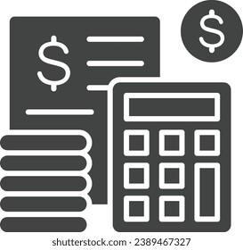 Budget Calculations icon vector image. Suitable for mobile application web application and print media.