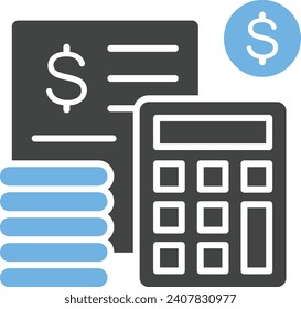 Budget Calculations icon vector image. Suitable for mobile application web application and print media.