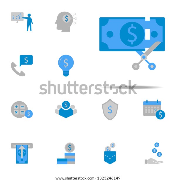 Budget, cash, cut,\
money, scissors icon. Finance & Money icons universal set for\
web and mobile