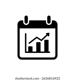 Budget Chart Inside Calendar Icon for Financial Planning