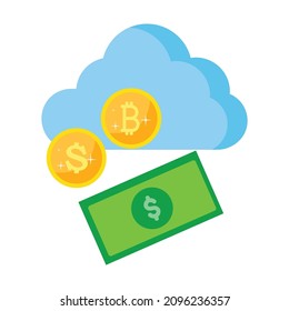 Budget cloud Flat vector icon which can easily modify or edit 