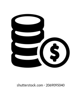 Budget coins icon.(cash,finance vector illustration)