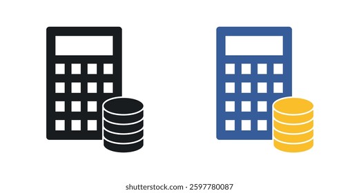 Budget colored icon set. Stock Vector