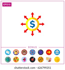 Budget Concept Icon with Dollar Sign