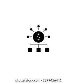 BUDGET Concept Line Icon. Einfache Elementgrafik.BUDGET Konzept Umrisssymbol Design.