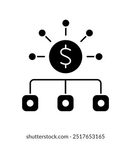 icono de línea de concepto de presupuesto. Ilustración de elemento simple. diseño de símbolo de esquema de presupuesto.