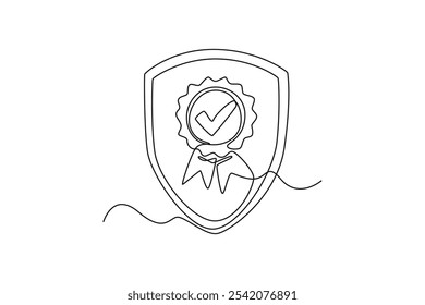 Budget concept. Single line draw design vector graphic illustration.