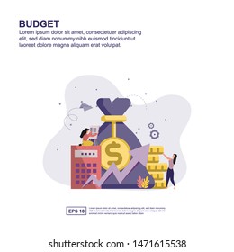 Budget concept vector illustration flat design for presentation, social media promotion, banner, and more