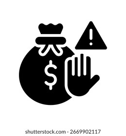 Budget Constraints Icon Glyph Vector Illustration