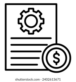 Budget Constraints Icon line vector illustration