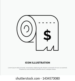 Budget, Consumption, Costs, Expenses, Finance Line Icon Vector