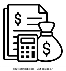 Budget Control Icon Element For Design