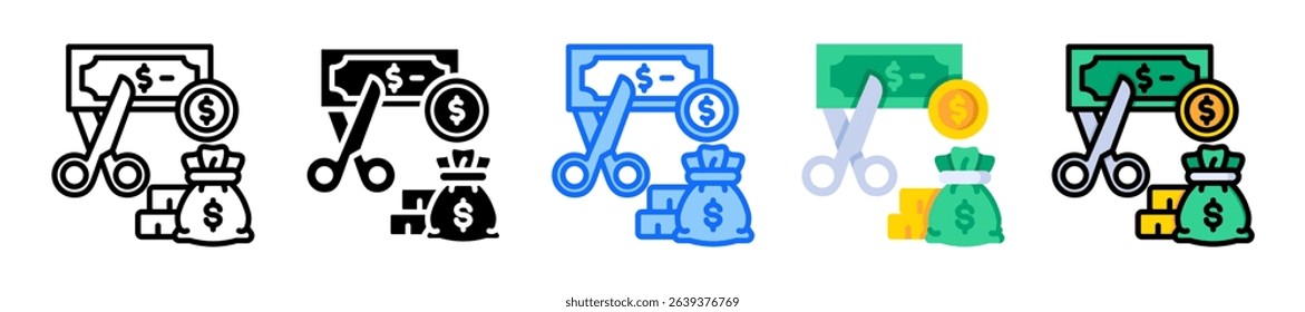 Budget Cut Icon Element For Design