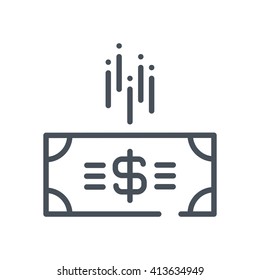 Budget cuts icon suitable for info graphics, websites and print media and  interfaces. Hand drawn style, pixel perfect line vector icon.