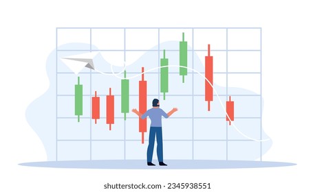 Haushaltsdaten Menschen Vektorgrafik Business Analysis Person Concept Illustration. Statistischer Bericht über das Statistische Diagramm der Finanzkonten Web Consulting Audit Marketing Administration. Steuerdienstleistungen