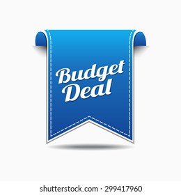 Budget Deal Blue Vector Icon Design
