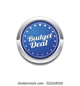 Budget Deal Blue Vector Icon Button