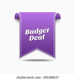 Budget Deal Violet Vector Icon Design