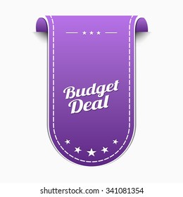 Budget Deal Violet Vector Icon Design