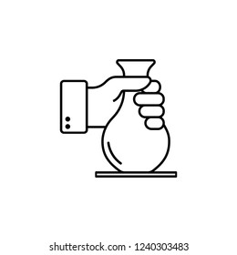 budget, debt, hand icon. Element of growth hacking icon. Thin line icon for website design and development, app development. Premium icon