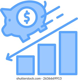 Budget Deficit Icon Element For Design